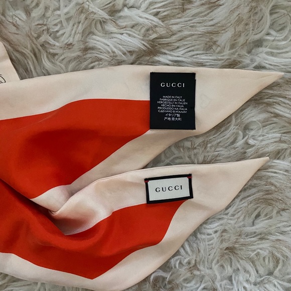 authentic gucci silk scarf